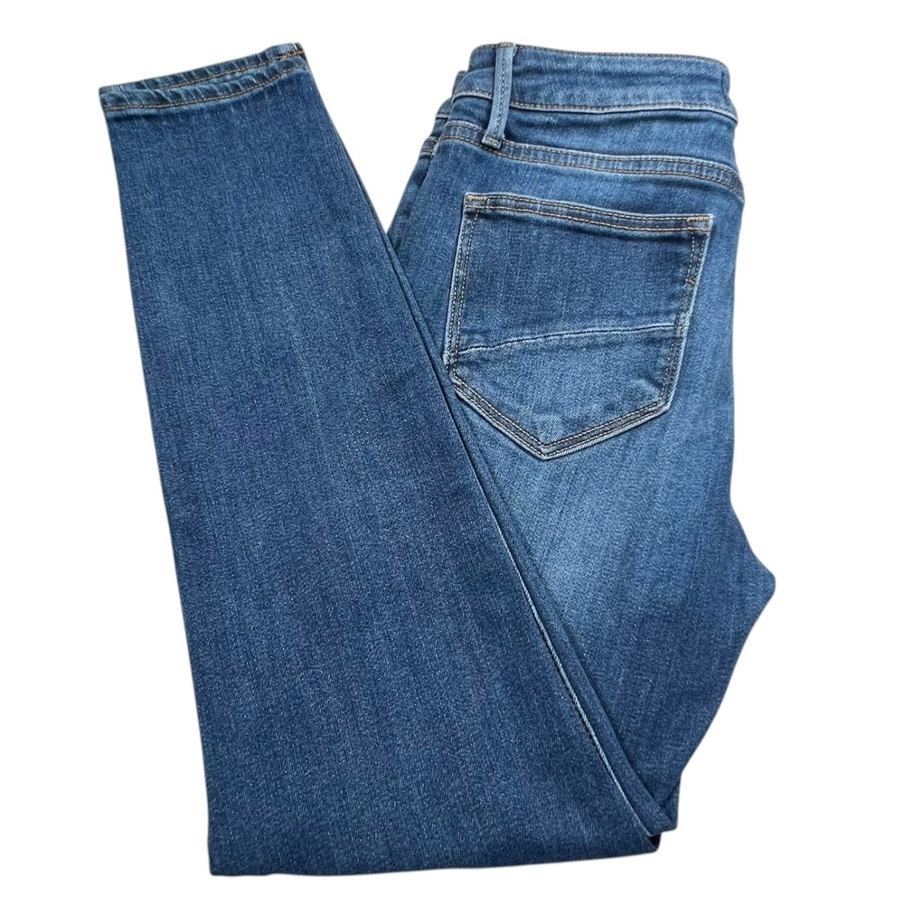 Driftwood Womens 27 Jackie High Rise‎ Skinny Mid Rise Medium Wash Jeans Stretch